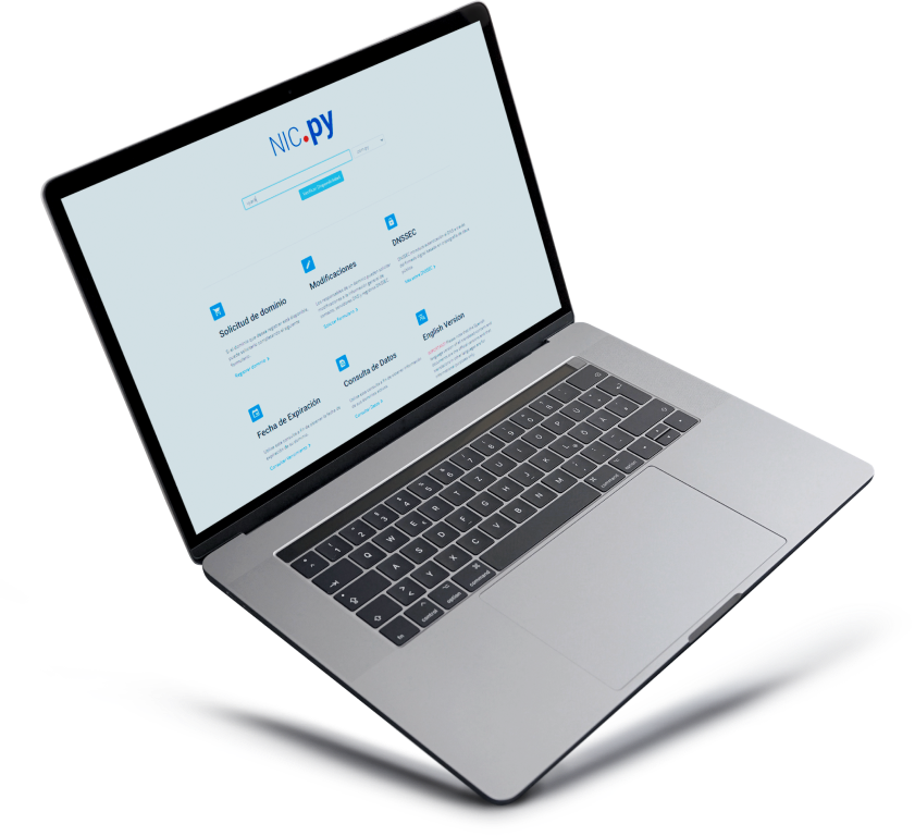 Navegando por la web del NIC.PY desde una notebook